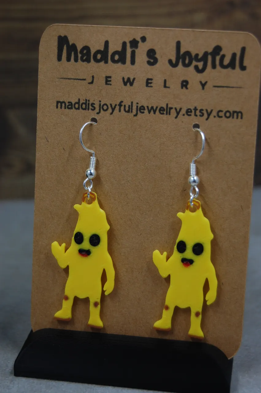 Peely-Style Banana Earrings view 2