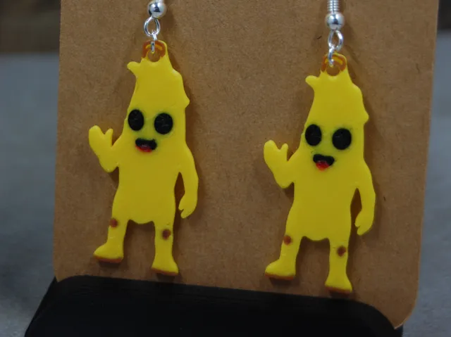 Peely-Style Banana Earrings