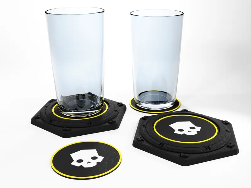 Hellpod drink coaster - Helldivers 2