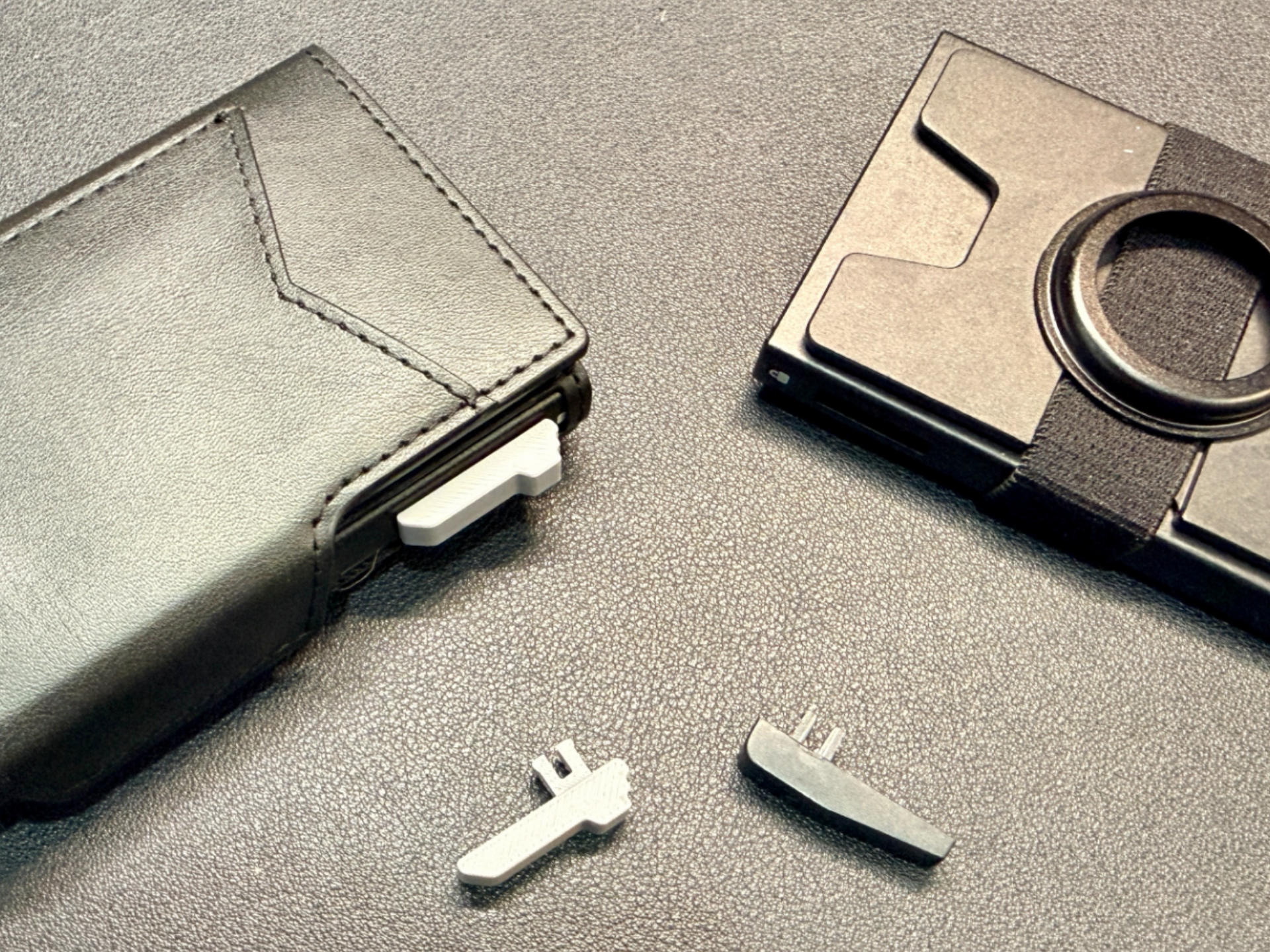 Card holder wallet pop up trigger / lever parts