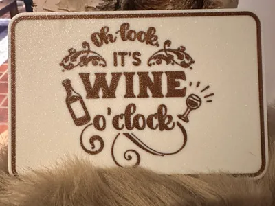 Wine o' clock Sign Schild