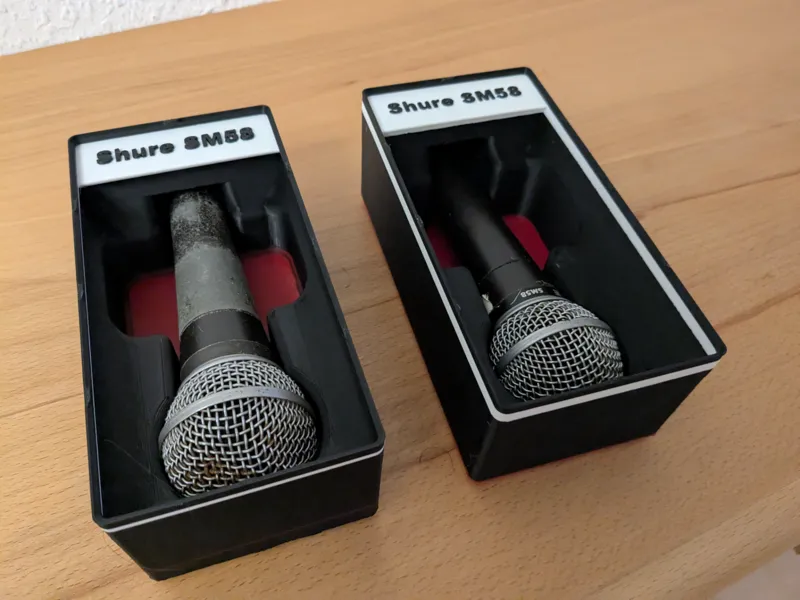 Gridfinity SM58 Mic Case, Micfinity! Stackable