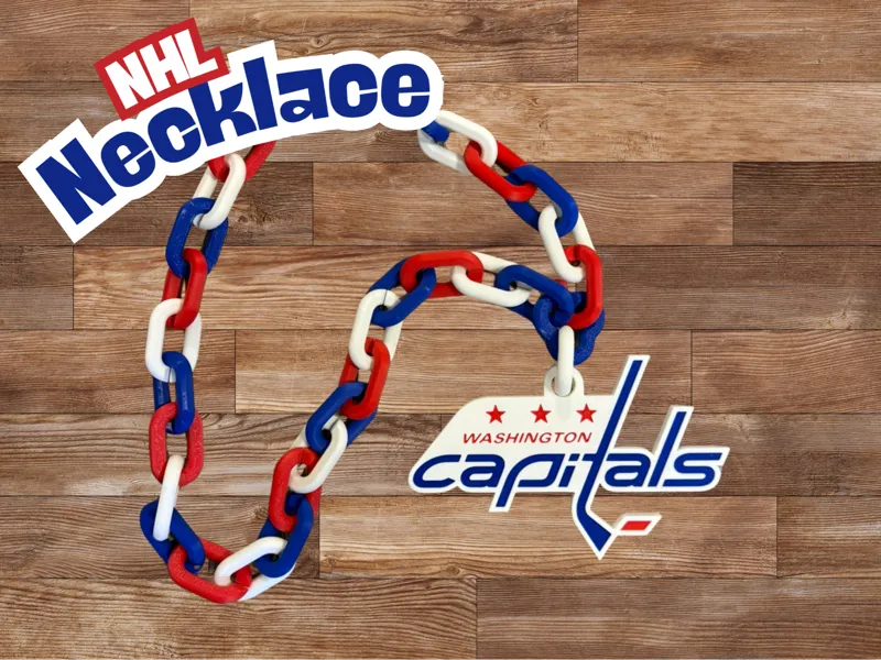 NHL Teams Chain Necklace - Washington Capitals