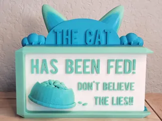 Cute Cat(s) Feeding Status Sign Set
