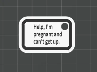 Pregnant Humorous Keychain