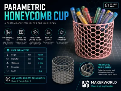 Parametric Honeycomb Cup