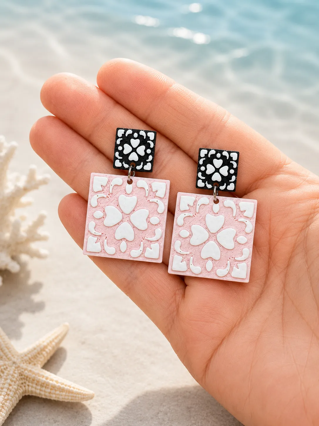 Pendientes efecto baldosa view 2