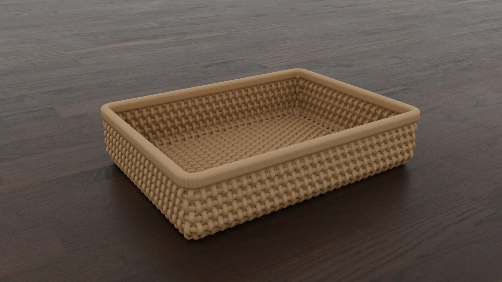 Miniatura 2 do modelo 3D 实用藤编托盘