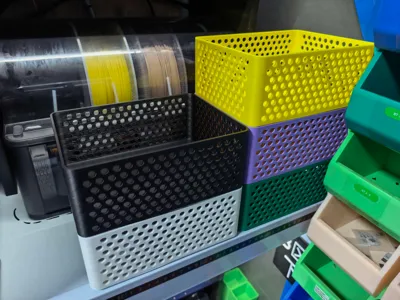 Hollowed Stackable Box for Small Items L180mm W135mm H75mm-90mm
