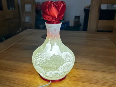 Romantic Rose Lithophane Lamp