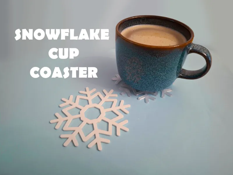 Snowflake cup coaster