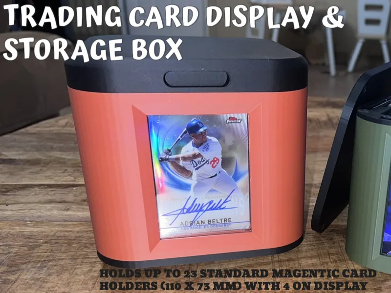 Trading Card Display Storage Box on Lazy Susan