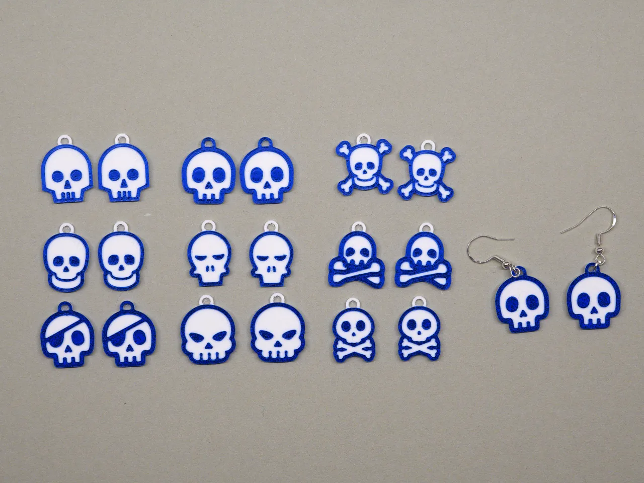 Halloween Earrings Skull Set - 9 different models view 4