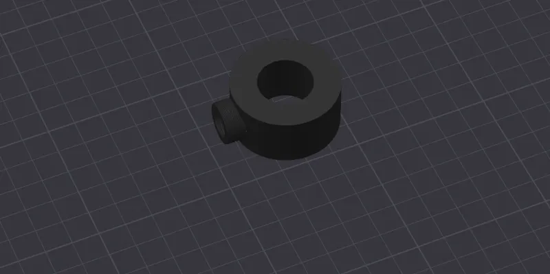 Low profile mic arm F 3/8" to M 5/8" adapter