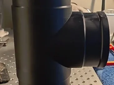 4" Exhaust T Joint with Clamp Seats