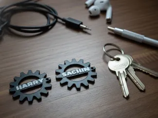 Orbit-Tag: Parametric Gear Customisable Keychain