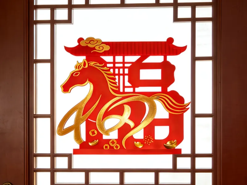 祥窗映福马