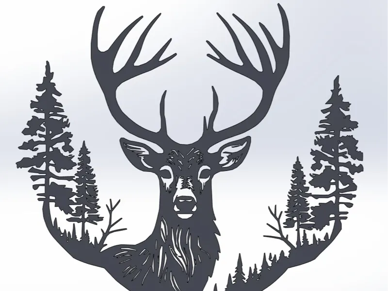 Deer walldecor 450mm