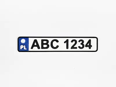 License plate Poland