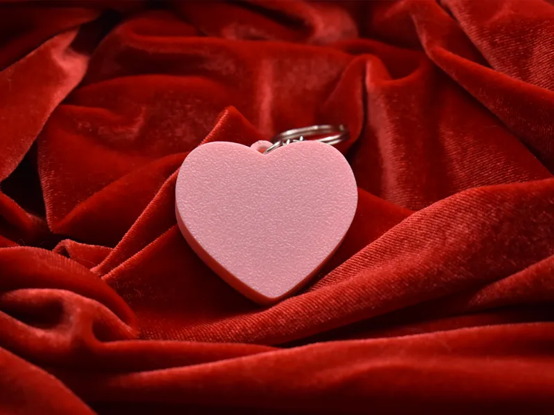 Heart Photo Locket Keychain