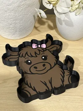 Bandeja organizadora: Highland Cow Jewellery or Bead Trinket Tray — vista de referencia 4