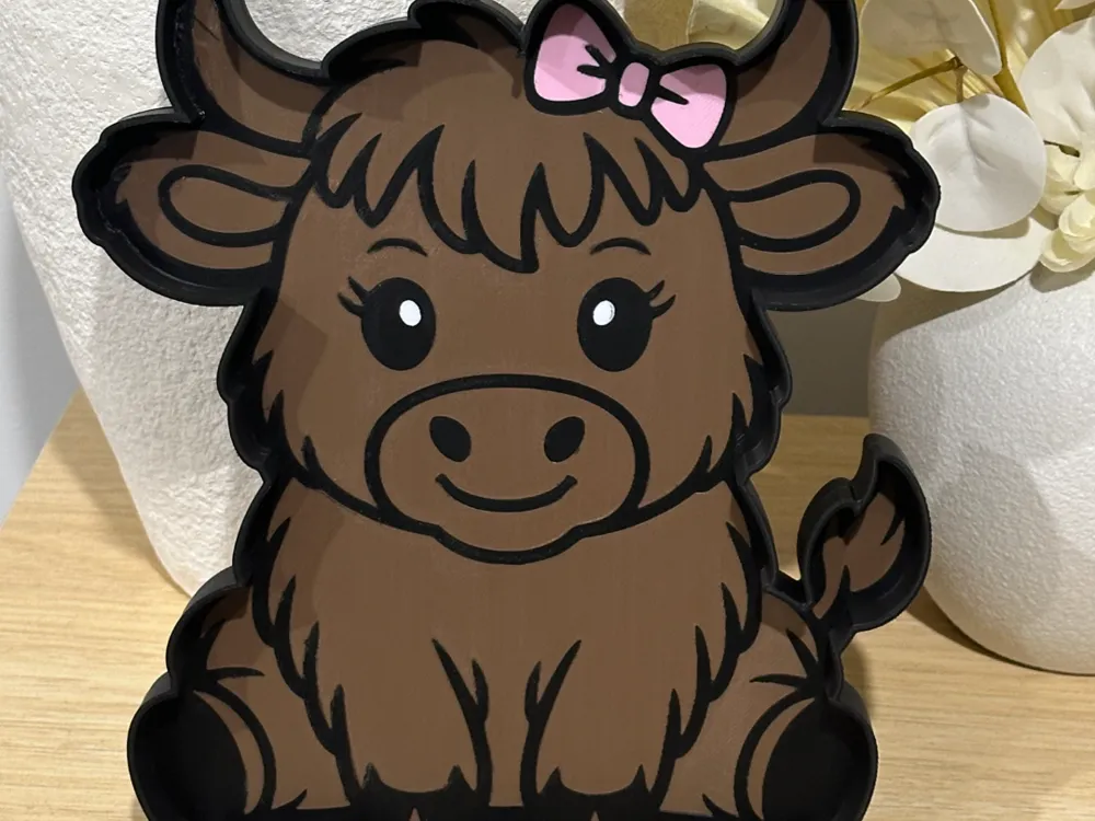 Bandeja organizadora: Highland Cow Jewellery or Bead Trinket Tray. Referencia del modelo original.