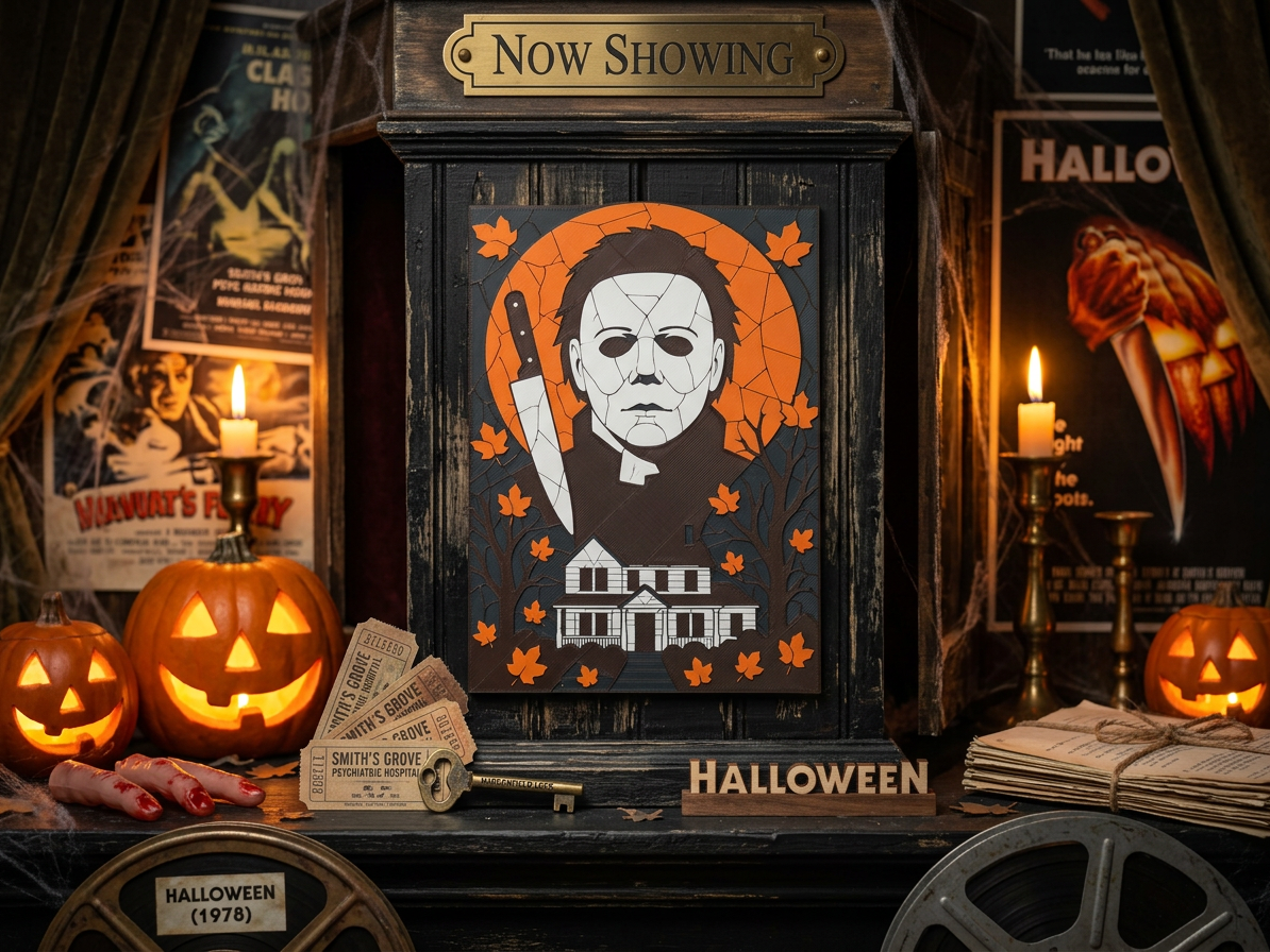 Michael Myers Stained Glass Wall Art - 1