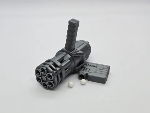 Minigun Keychain V2 — Functional BB Blaster view 2