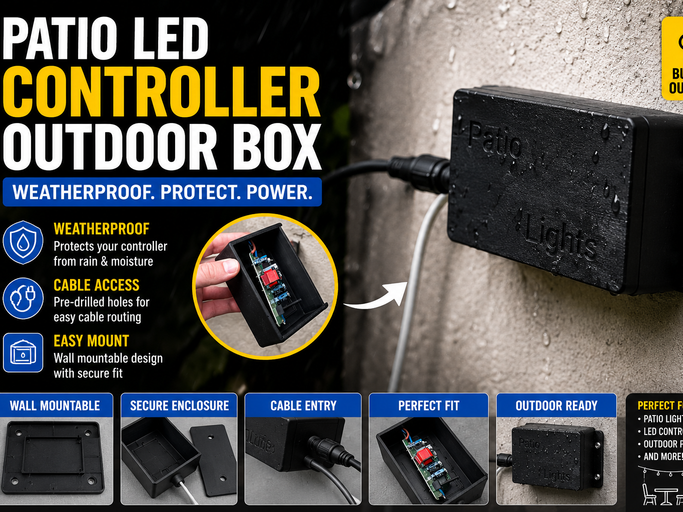 KLab  Utility - Patio LED Controller Outdoor Box