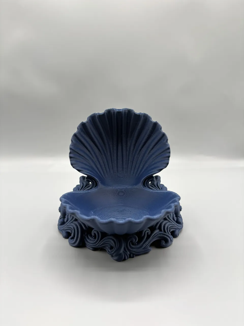 Coastal Seashell Jewelry Dish with Ornate Base view 2