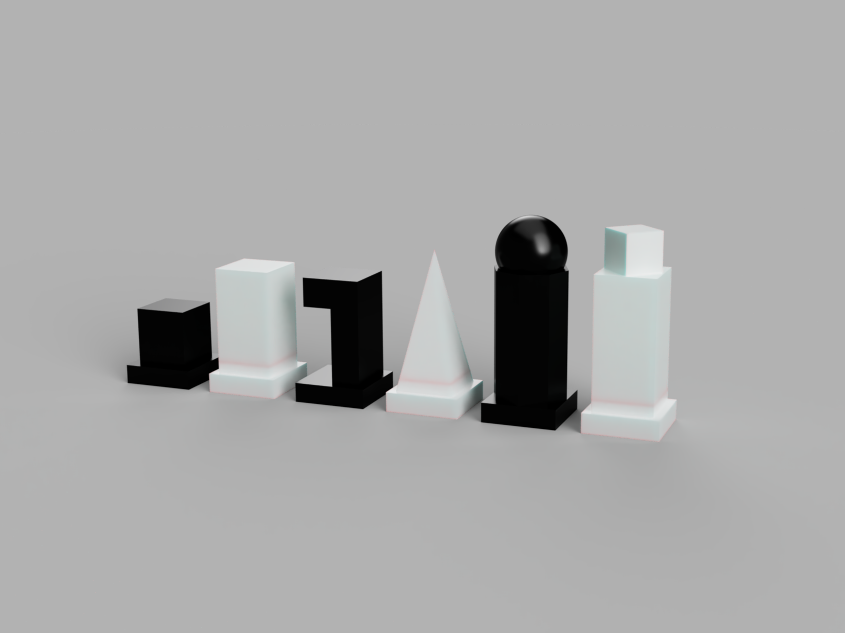 Miniatura 2 do modelo 3D Minimalist Chess Set