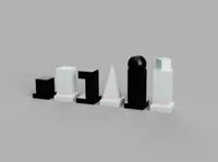 (NO AMS) Glue-On Squares Board + Single Colour Pieces