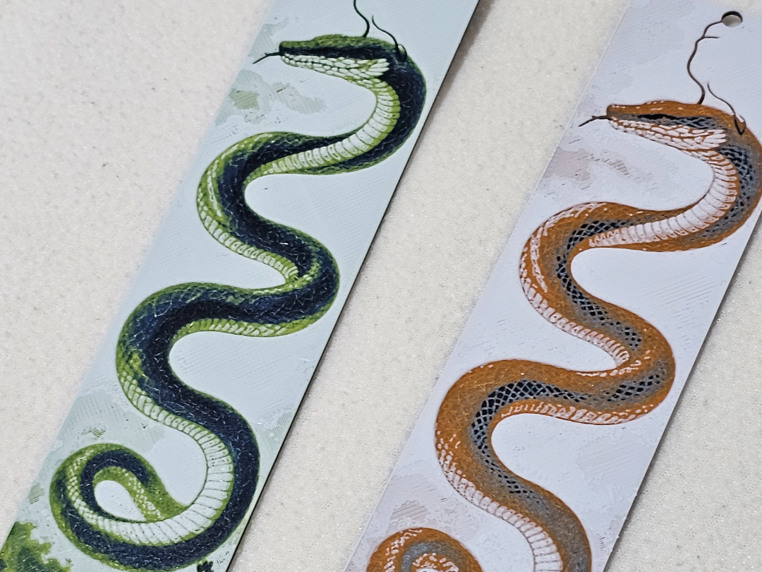 Watercolor Snake Bookmark