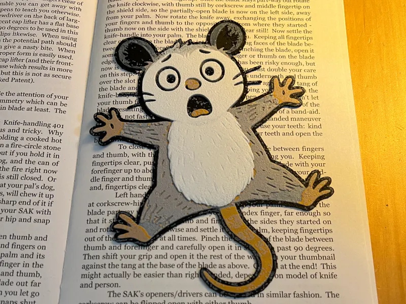Opossum Bookmark