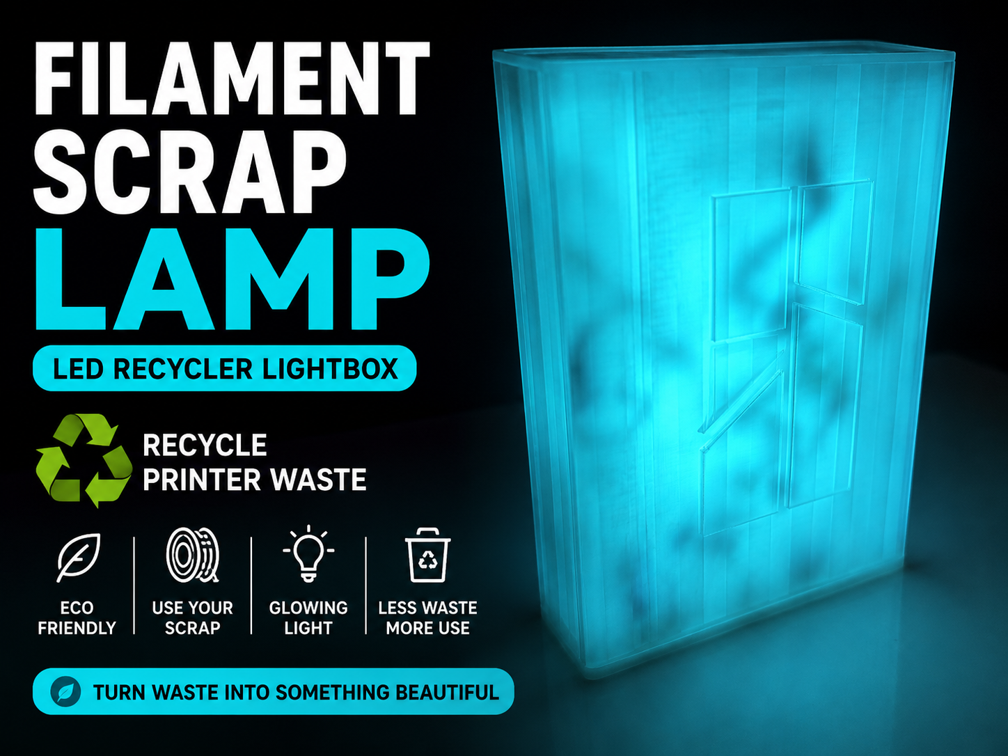 Filament Scrap Lamp – LED Recycler Lightbox