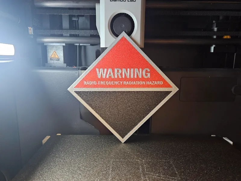Radio Frequency (RF) Radiation Hazard Safety Sign