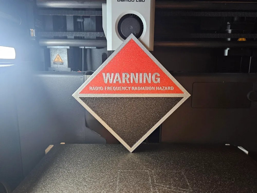 Rfs Sign Radio Frequency (RF) Radiation Hazard Safety Sign - Free 3D Print Model ...