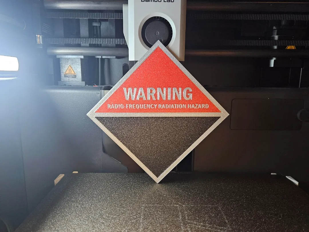 Radsafe Sign Radio Frequency (RF) Radiation Hazard Safety Sign - Free 3D Print Model ...
