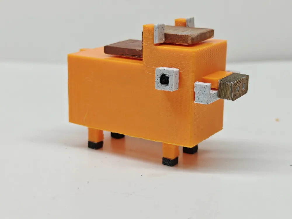 Prinatable Boar Minecraft Minecraft Pixel Style Wild Boar Figurine - Free 3D Print Model - MakerWorld