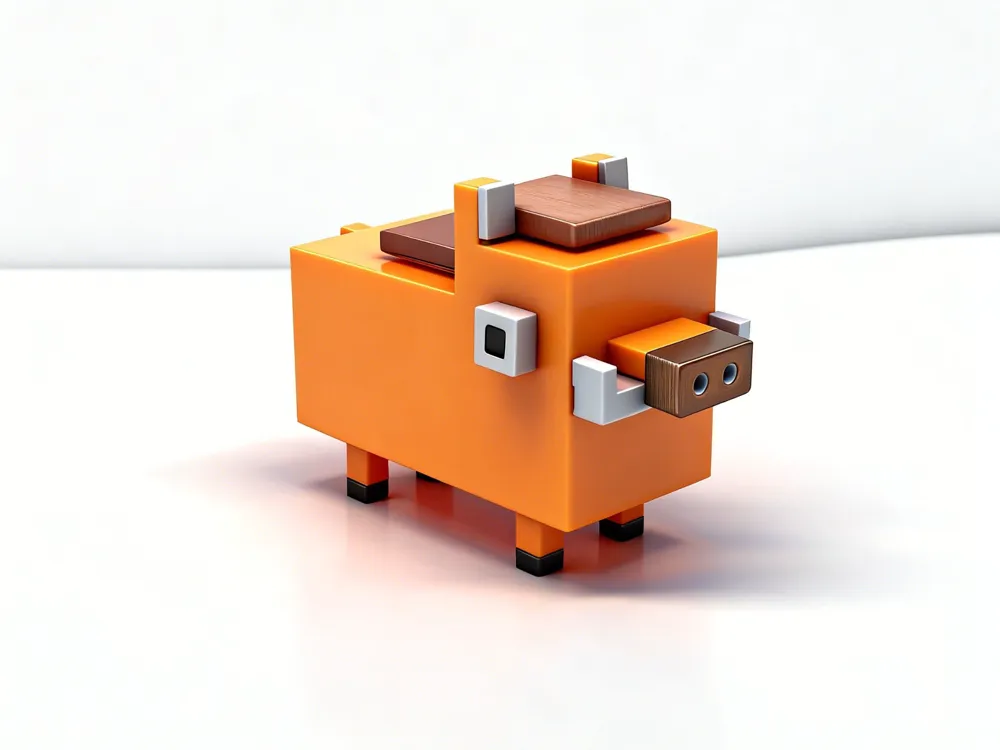 Prinatable Boar Minecraft Minecraft Pixel Style Wild Boar Figurine - Free 3D Print Model - MakerWorld