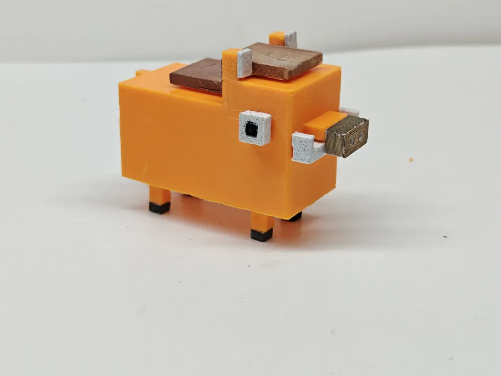 Prinatable Boar Minecraft Minecraft Pixel Style Wild Boar Figurine - Free 3D Print Model - MakerWorld