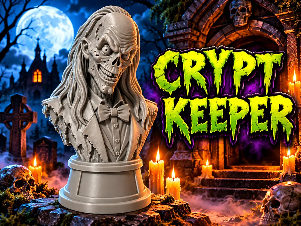 CRYPT KEEPER BUST - Free 3D Print Model - MakerWorld