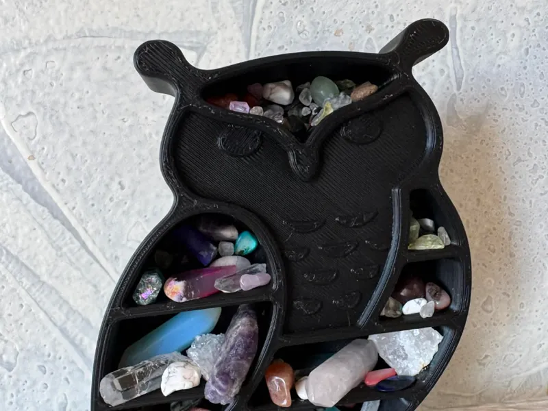 Owl Shaped crystal display shelf