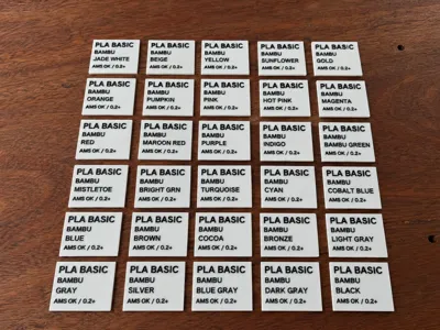 PLA Text Inserts for LabelDock 50