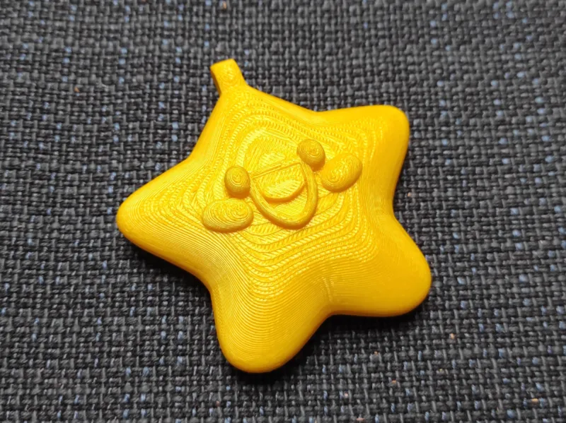 Smiling Star Pendant – Cute 3D Charm