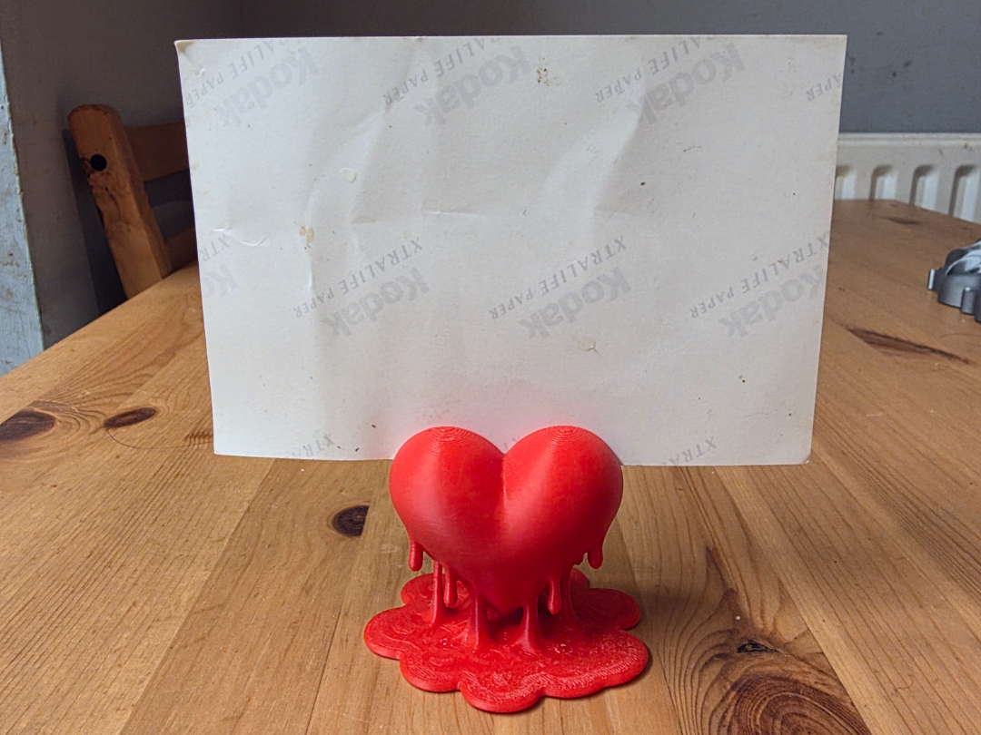 Dripping Heart Photo Holder