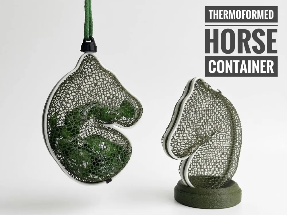 Thermoformed horse - candy container - Free 3D Print Model - MakerWorld