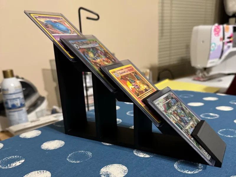 Trading Card Display Stand Holder - Four Cards 