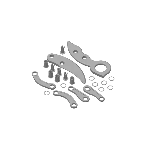 Miniatura 1 do modelo 3D 折叠刀 机械爪刀 无需五金  炫酷爪子刀 变形刀 训练刀