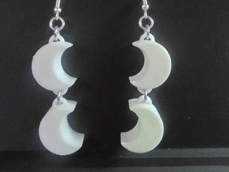 Moon Earrings Beads